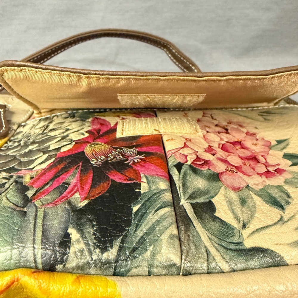 Multisac Multi Compartment Zippy Crossbody Purse Bag Valencia Floral Brown - Picture 9 of 16